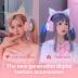 YOWU RGB Cat Ear Headphone 3G Wireless 5.0 Foldable Gaming Pink Headset with 7.1 Surround Sound, Built-in Mic & Customizable Lighting and Effect via APP, Type-C Charging Audio Cable -Pink