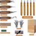 MACIFECI Wood Carving Tools 26 PCS Wood Carving Kit for Beginners with Detail Wood Carving Knife Set, Wood Whittling Knife Set, Blocks, Sharpener, Chisel Knife, Gloves, Wood Carving Kits for Adults