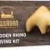 Wood Carving Kit for Beginners - Whittling kit with Rhino - Linden Woodworking Kit for Kids, Adults - Wood Carving Stainless Steel Knife with Wooden Handle-Rhino Shaped Linden Blank