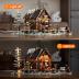 FUNWHOLE Hunting-Cabin Lighting Building-Bricks Set - Retro Wooden Cabin LED Light Construction Building Model Set 2036 Pcs for Adults and Teen