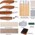 26-in-1 Wood Carving Kit with Detail Wood Carving Knife, Whittling Knife, Wood Chisel Knife, Gloves, Carving Knife Sharpener for Spoon, Bowl, Kuksa Cup (Carving Knife Kits)