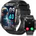 Smart Watch(Answer/Make Calls),1.96" AMOLED Display with 110+ Outdoor Sport Modes Fitness Tracker for Men,IP68 Waterproof Military Bluetooth Digital Watches for Android iOS