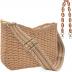 Beurlike Straw Handbags Crossbody Pocketbook Bag for women Woven Shoulder Purse Beach Bags Summer Tote Bags with Chain