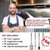 ROMANTICIST 4pc Heavy Duty Grill Accessories for Top Chef - Professional Grill Tools Set & Basic BBQ Tools for Backyard Restaurant Outdoor Kitchen - Deluxe Grill Gift for Dad on Father’s Day Birthday