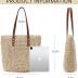 Straw Beach Bag Leather Tote Bag for Women Beach Purse Shoulder Woven Crochet Bag Purses for Women 2024 Clutch Purses Beach