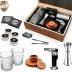 Premium Cocktail Smoker Kit with Torch-4 Wood Chips-Old Fashioned Cocktail Kit-Whiskey Smoker-Perfect Bourbon Gifts for Men Father's Day-Bourbon Smoker (Without Butane) (Large)