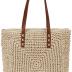 Straw Beach Bag Leather Tote Bag for Women Beach Purse Shoulder Woven Crochet Bag Purses for Women 2024 Clutch Purses Beach