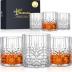 Unbreakable Tritan Plastic Whiskey Glasses Set of 6, 14 Oz Old Fashioned Glasses for Scotch Cocktail Rum Bourbon Vodka Liquor, Unique Gifts for Men, Reusable, Clear, BPA-free, Dishwasher Safe