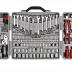 CARTMAN 205 Piece Ratchet Wrench Tool Set,1/4" & 3/8" & 1/2" Drive with SAE/Metric Sockets Kit in Plastic Toolbox