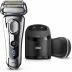 Braun Electric Razor for Men, Series 9 9296CC Electric Shaver With Precision Trimmer, Rechargeable, Wet & Dry Foil Shaver, Clean & Charge Station & Leather Travel Case