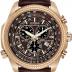 Citizen Men's Eco-Drive Weekender Brycen Chronograph Watch in Gold-tone Stainless Steel, Brown Leather strap (Model: BL5403-03X)