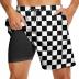 Men's Swim Trunks with Compression Liner, Quick Dry Mens 2 in 1 Swimming Trunks Men Beach Bathing Suits Swimsuit