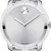 Movado Men's BOLD Thin Stainless Steel Watch with a Printed Index Dial, Silver (Model 3600260)