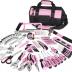 FASTPRO 267-Piece Pink Tool Set, Home Repairing Tool Kit with 13-Inch Wide Mouth Open Tool Bag, Mechanics Hand Tool Kit for DIY, Home Maintenance