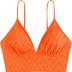 ZAFUL Women's V Neck Tankini Set, Ribbed High Cut Surplice Bikini High Waisted Two Piece Swimsuit