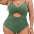 Blooming Jelly Womens Plus Size Bathing Suit Tummy Control One Piece Swimsuit Twist Front Ruched Swimwear