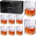 Whiskey Glasses Set of 8, 11 OZ Cocktail Glasses In Gift Box, Old Fashioned Glasses for Drinking Scotch Bourbon Cognac Vodka Rum Liquor, Rocks Glasses, Crystal Scotch Glasses, Gifts for Men