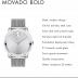 Movado Men's BOLD Thin Stainless Steel Watch with a Printed Index Dial, Silver (Model 3600260)