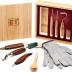 9pc Wood Carving Tools Set - Hook Carving Knife, Whittling Knife, Detail Wood Carving Knife For Spoon, Bowl, Kuksa Cup Or General Woodwork - Bonus Cut Resistant Gloves And Bamboo Box