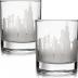 Greenline Goods Skyline Etched Chicago Whiskey Glasses Gift (Set of 2) | Old Fashioned Tumbler – For Chicago Lovers - Windy City Accessories and Souvenirs - Illinois Glassware Decor