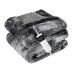 Electric Heated Throw Blanket, Soft Flannel Heating Blanket with 8 Hours Auto Off 10 Fast Heating Levels Machine Washable Sherpa Heated Blanket with Overheating Protection (Gray-Black, Throw)