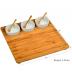 Picnic at Ascot Original Personalized Monogrammed Engraved Bamboo Cutting Board for Cheese & Charcuterie with 3 Ceramic Bowls & Bamboo Spoons- Designed & Quality Checked in The USA