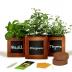 Indoor Herb Garden Kit - includes 3 Wooden Herb Pots, Internal drip Trays, Soil Pellets, Chalk, Instructions Booklet and Basil, Oregano & Thyme Non GMO Herb Seeds. DIY Kitchen Herbs Growing Kit.…