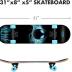 Skateboards for Beginners Kids Boys Girls and Adults 31"x8" Pro Complete Skateboard 8 Layers Maple Wood, Double Kick Concave, Fascinating Cool, Solid&Durable