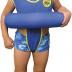 Poolmaster Learn-to-Swim Vest, Adjustable Tube Floatation Swim Trainer and Swim Aid for Kids Ages 3 to 6 Years, Blue