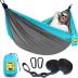 SZHLUX Camping Hammock Single or Double Portable Hammocks with 2 Tree Straps and Attached Carry Bag