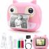 Instant Print Camera for Kids, Digital Camera for Kids,1080P Video Camera with Color Pens,Print Papers-Birthday Gift for Boys Girls Age 6-14(Pink)