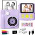 GKTZ Instant Print Camera for Kids - 1080P HD Instant Print Photo - Christmas Birthday Gifts for Age 4 5 6 7 8 9 10 Girls Boys - Portable Toy with 3 Rolls Photo Paper, 32GB Card, Color Pens - Purple