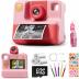 Kids Camera Instant Print, Christmas Birthday Gifts for Toddle Girls Boys Age 3-12, 20MP & 1080P Selfie Digital Camera with 3 Roll No-Ink Print Paper 32G SD Card - Pink