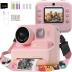 Mafiti Kids Camera Instant Print, 48MP Digital Camera Selfie 1080P Video Camera with 32G TF Card, Toys Presents for Girls Boys Aged 3-12 for Christmas/Birthday/Holiday (Pink)