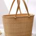 Nantucket with Handle Tall Tote Office Tote Handmade Cane-on-cane Weave Tote Handbags Picnic Baskets Large Tote Bag for Women Top Handle Handbag With Home Outdoor Storage