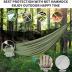 Camping Hammock - Hammocks with Mosquito Net Tent and Rain Fly Tarp, Portable Single & Double Nylon Parachute Hammock with Heavy Duty Tree Strap, Indoor Outdoor Backpacking Survival Travel