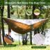 Camping Hammock, Portable Hammocks with Mosquito Net,Lightweight Nylon Parachute Hammock with 10ft Tree Straps,Camping Gear Must Haves for Travel Hiking Backpacking Beach Patio-Green&Khaki