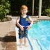 Poolmaster Learn-to-Swim Vest, Adjustable Tube Floatation Swim Trainer and Swim Aid for Kids Ages 3 to 6 Years, Blue