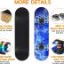 Skateboards with Colorful Flashing Wheels for Beginners,Kids,Teens,Adults, Complete Standard Skate Boards 9 Layer Canadian Maple Deck Concave Skateboard