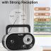 Portable AM FM SW Radio with Bluetooth,4000mAh Rechargeable Radio with Big Speaker,Flashlight,Large Knob,Earphone Jack,4 AA Battery Operated Radio,Transistor Radio with Best Reception for Home&Outdoor