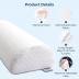 5 STARS UNITED Knee Pillow for Back Sleeping - Memory Foam Bolster Pillow for Legs and for Back Pain - Under Knee Pillow for Sleeping on Back - Half Moon Pillow - Roll Knee Support Pillows for Bed