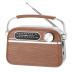 SEMIER Retro AM FM Radio with Best Reception, Bluetooth Speaker Portable Transistor Radio, Operated by 2X D Batteries Or AC Power Plug in Wall Radio with Big Speaker, Large Knob for Home and Outdoor