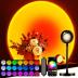 Neroupe Sunset Lamp Projector with APP & Button Control, 360 Degree Rotation Multiple Colors Changing LED Lamp Night Light, Sunset Light for Bedroom Decor/Party/Christmas Gifts/Tiktok Live/Room Decor