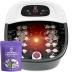 Foot Spa Bath Massager with Heat Bubbles and Vibration Massage and Jets, 16 OZ Calming Lavender Foot Soak Epsom Salt, MoodRelish Foot Soaker with Red Light, 22 Massage Rollers, Adjustable Temp - Black