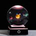 3D Crystal Ball with Solar System Model and LED lamp Base, Clear 80mm (3.15 inch), Best Birthday Girlfriend Gift, Teacher of Physics, Classmates and Kids Gift