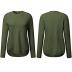 MEROKEETY Women's 2024 Fall Long Sleeve Oversized Crew Neck Solid Color Knit Pullover Sweater Tops, Green L