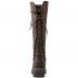 GLOBALWIN Women's Chunky Heel Brown Lace Up Back Knee High Fashion Boots 8.5M