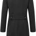 chouyatou Women Elegant Notched Collar Double Breasted Wool Blend Over Coat (Large, Black)