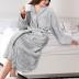 PAVILIA Premium Womens Plush Soft Robe Fluffy, Warm, Fleece Sherpa Shaggy Bathrobe (S/M, Light Gray)