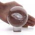 3D Galaxy Crystal Ball Paperweight -LONGWIN 2.4 Inch Laser Engraved Glass Sphere Display Globe Meditation Ball Home Decor with Crystal Stand